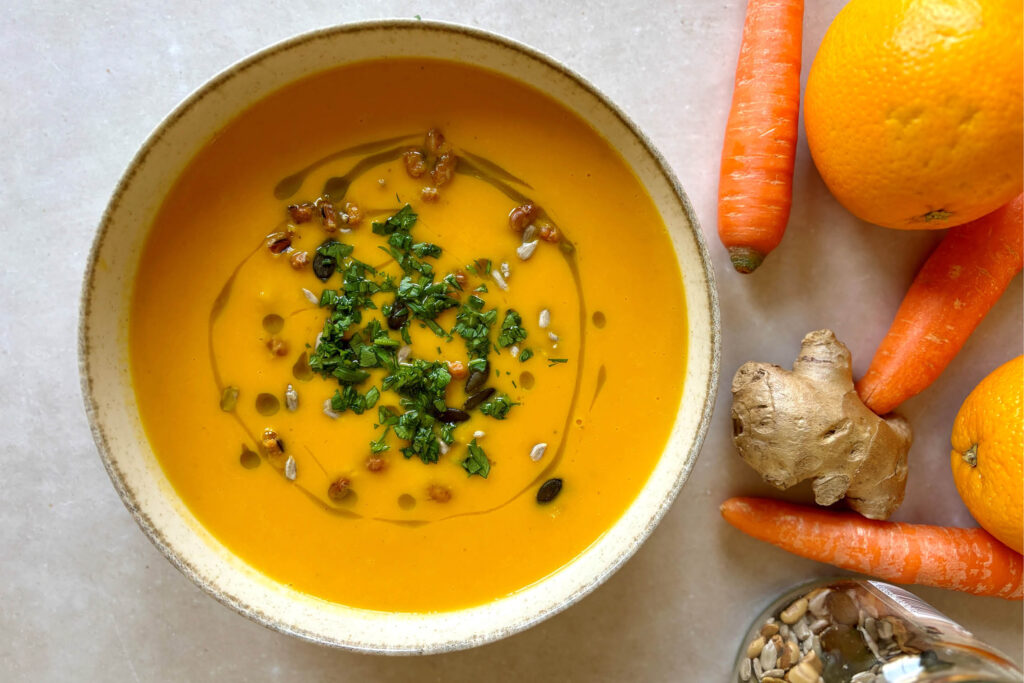 Karotten-Ingwer-Suppe mit Orange